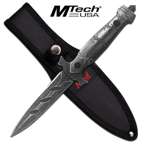 MTech 2053SW Wire Dagger Fixed Blade - Stonewash